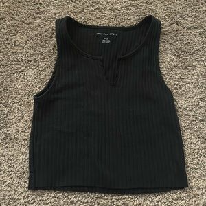 American Eagle Black Cropped Top